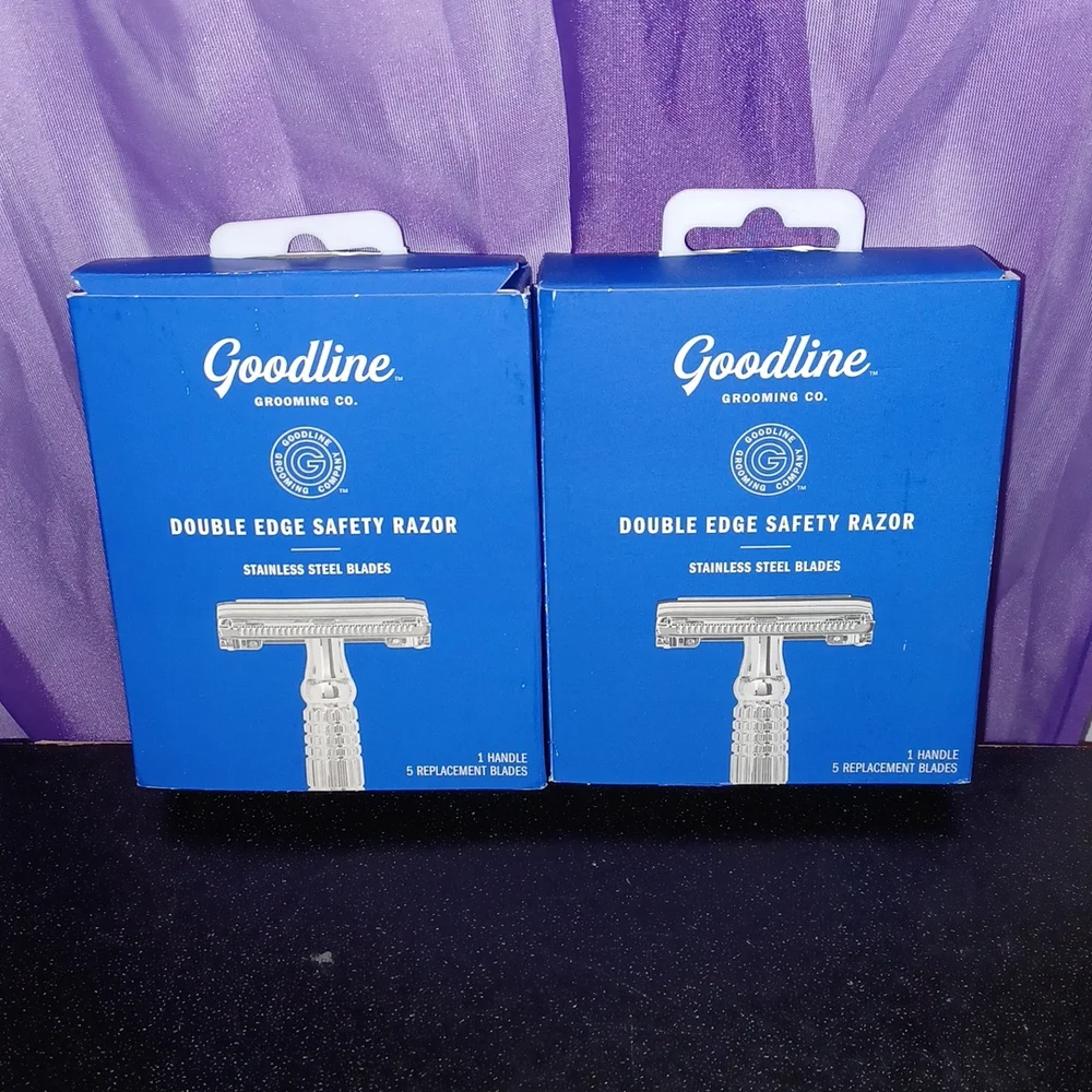 2 New Packs Men's Goodline Grooming Co. Double Edge Safety Razors  *